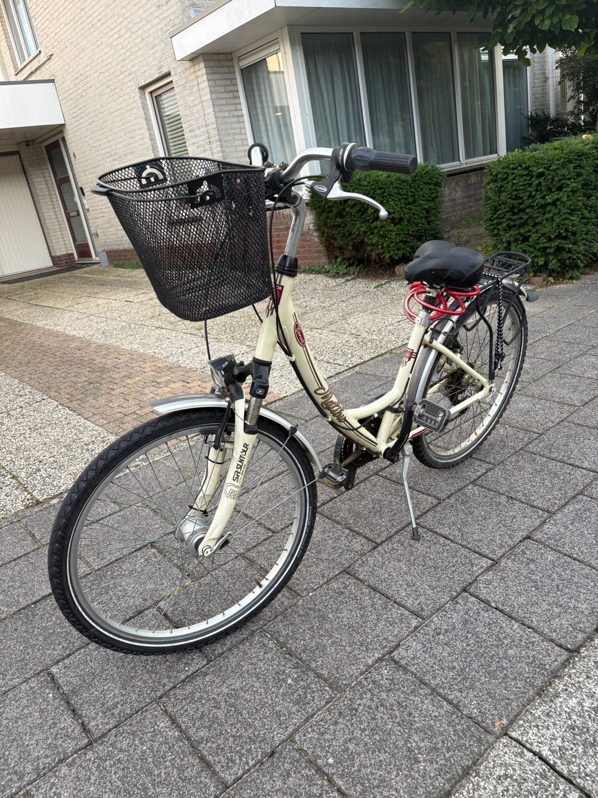Montana damesfiets 26 inch frame 47 cm versnellingen + mand, Ophalen, Gebruikt, Velgrem, 47 tot 50 cm