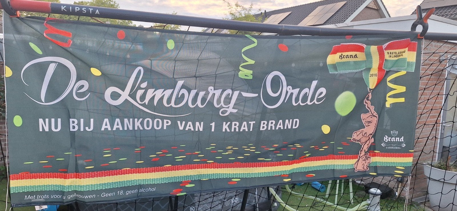Brand bier spandoek carnaval 2016 78x197 (17126), Ophalen of Verzenden, Zo goed als nieuw, Brand