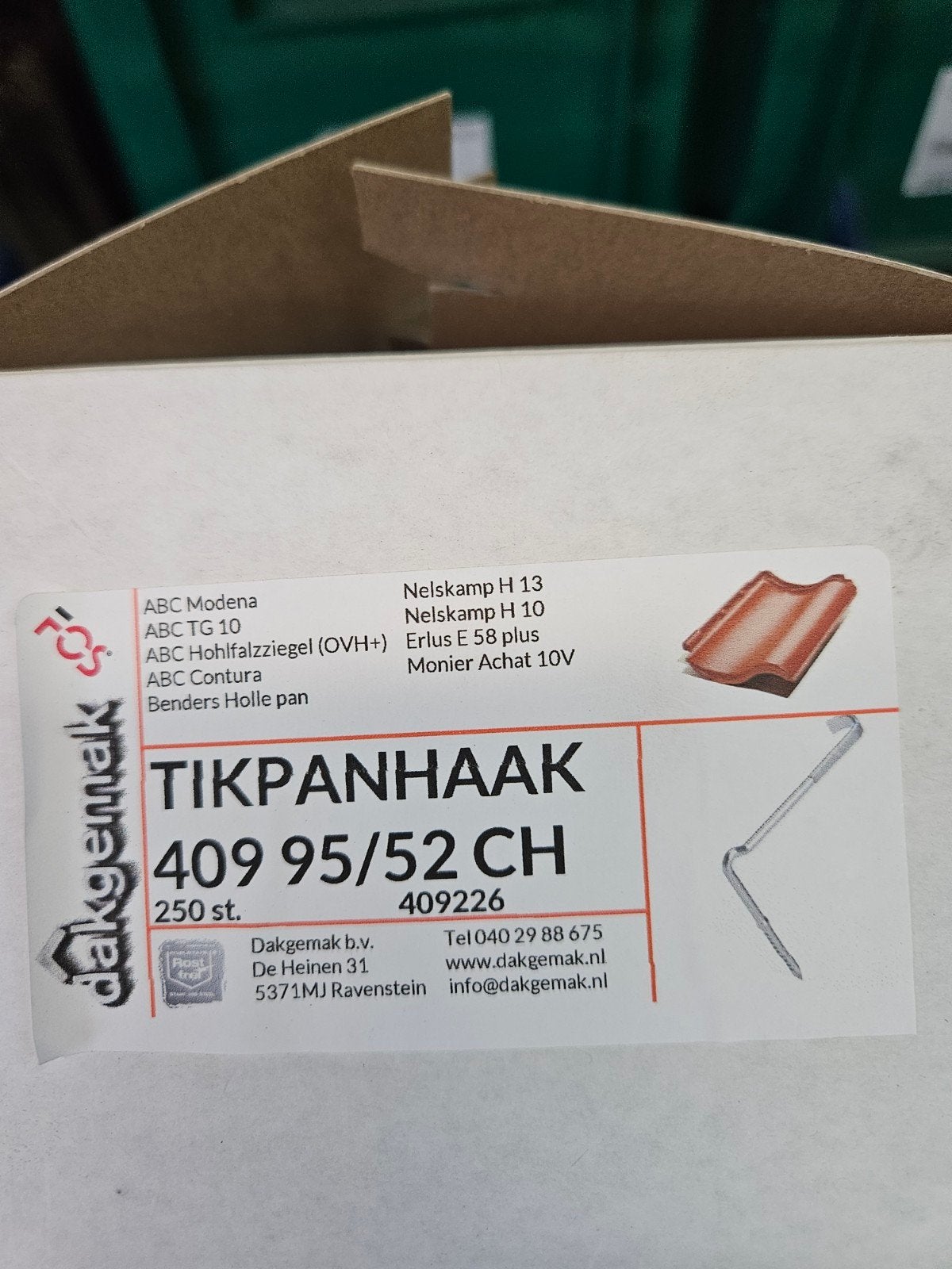 Nieuwe RVS Panhaken voor Dakpannen - Doos 250 stuks, 50 tot 100 mm, Overige typen, Nieuw, Ophalen of Verzenden
