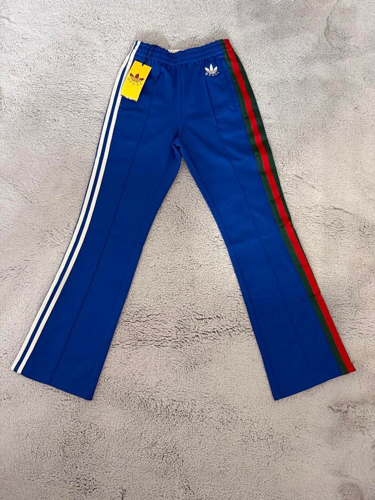Gucci x Adidas Blauw Flare Sweatpants Maat XS Nieuw, Kleding | Heren, Ophalen of Verzenden, Nieuw, Maat 46 (S) of kleiner, Blauw