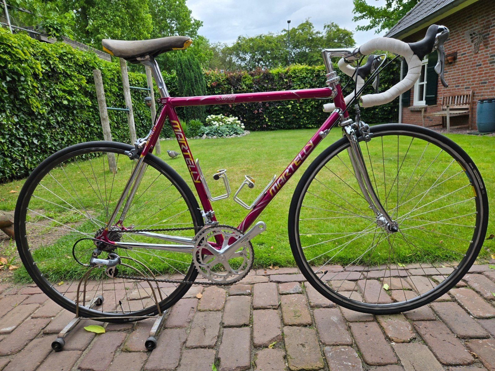 Te koop mooie martelly center top 57 compleet tricolore afg., Gebruikt, Carbon, 57 tot 61 cm, Meer dan 20 versnellingen