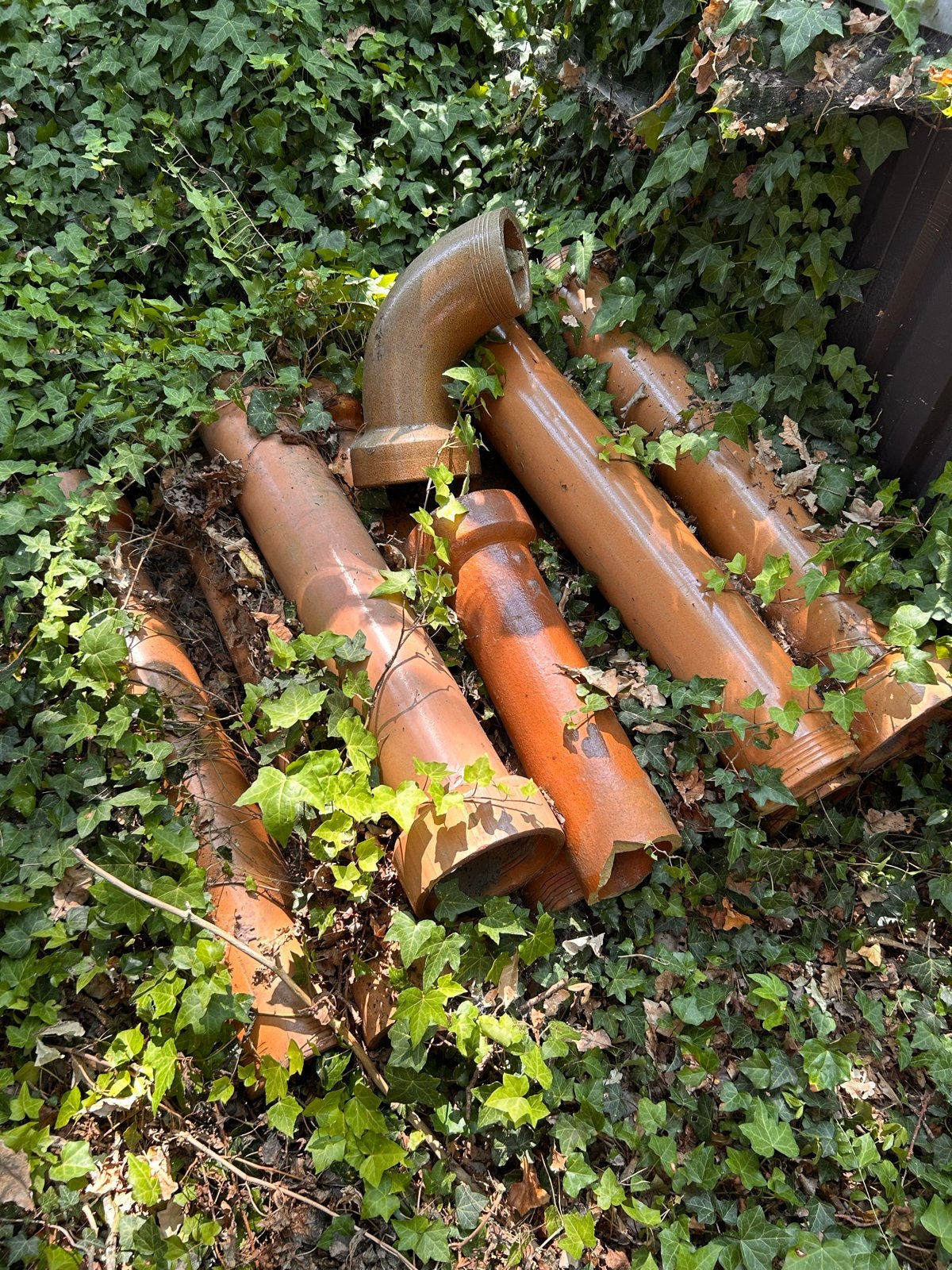 Klassieke ouderwetse rioolbuizen gresbuis glazuur, Doe-het-zelf en Verbouw, Buizen en Afvoer, Ophalen, Gebruikt, Minder dan 2 meter