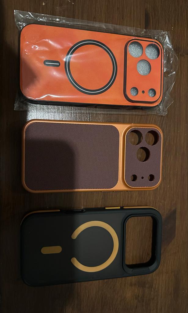 iPhone 17 Pro 3 Hoesjes - Oranje en Zwart, Kunststof, IPhone 17, MagSafe, Nieuw