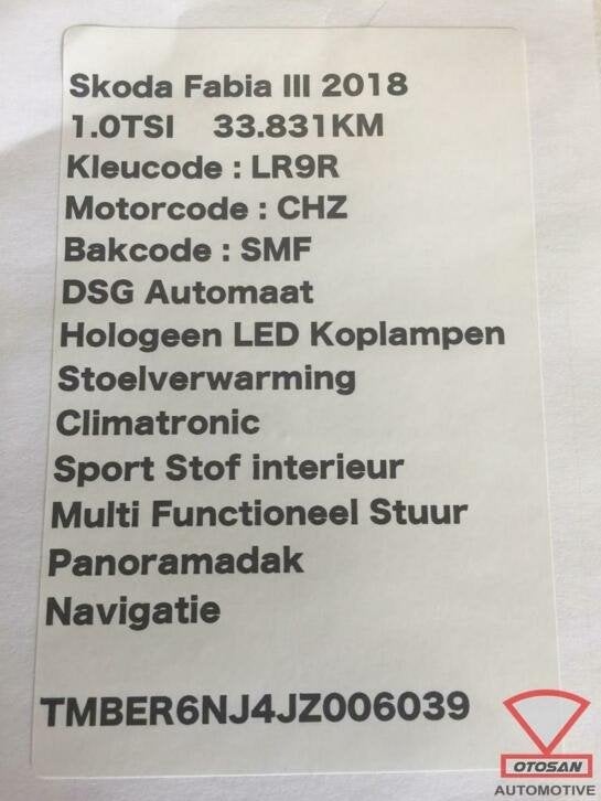 skoda fabia 2018 lambdasonde 04e906262dc, Skoda, Skoda Auto a.s., Gebruikt, Infoline@skoda-auto.cz