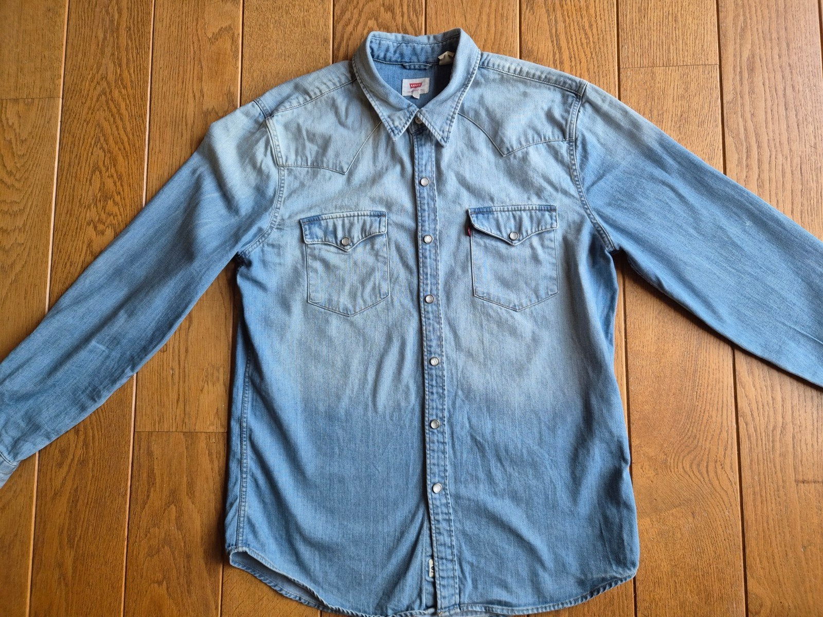 Levi's worker overshirt maat M, Levi's, Blauw, Zo goed als nieuw, Halswijdte 39/40 (M)