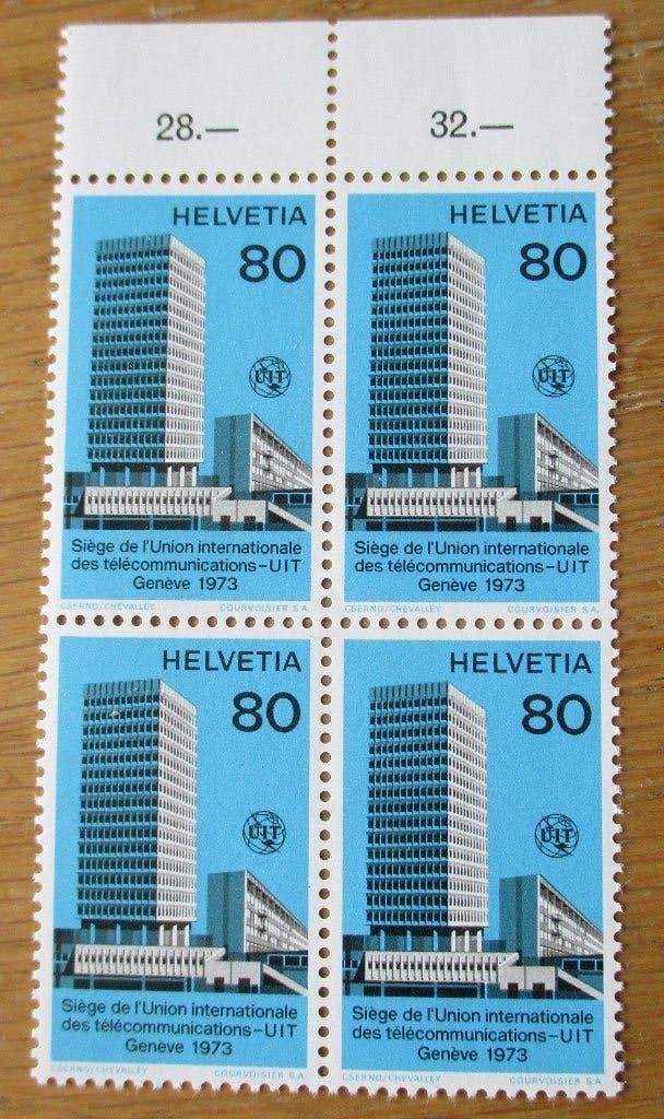 Zwitserland, Internationale telecomunie, 1973, Verzenden, Postfris