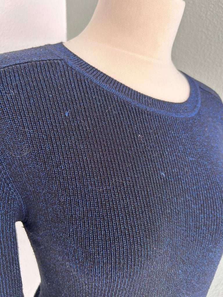 Fabienne Chapot maat L donkerblauwe glitter trui 195, Blauw, Maat 42/44 (L), Ophalen of Verzenden, Zo goed als nieuw