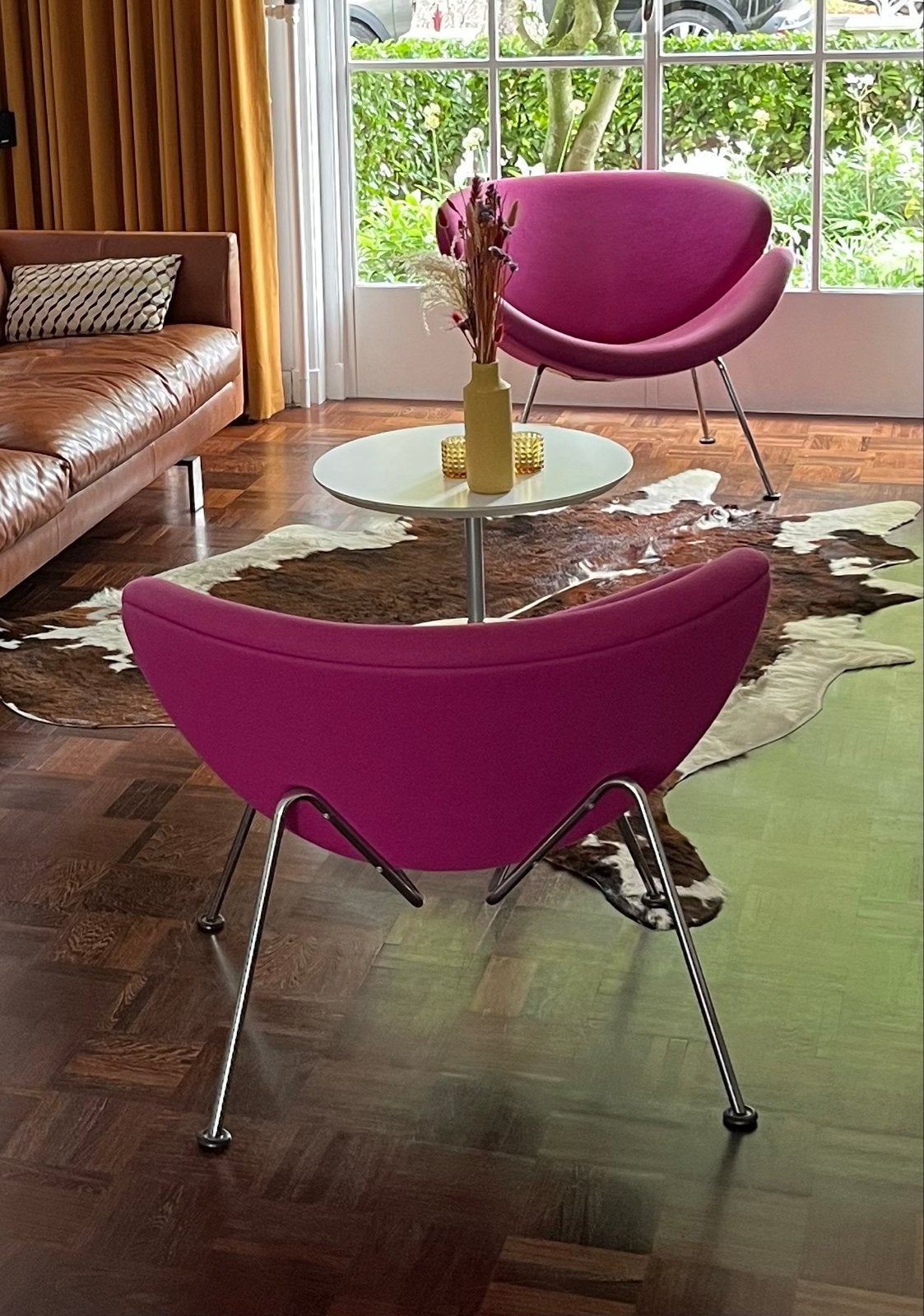 2x Artifort Orange Slice & Salontafel Circle - Pierre Paulin, Ophalen, Gebruikt, Overige kleuren, Twee