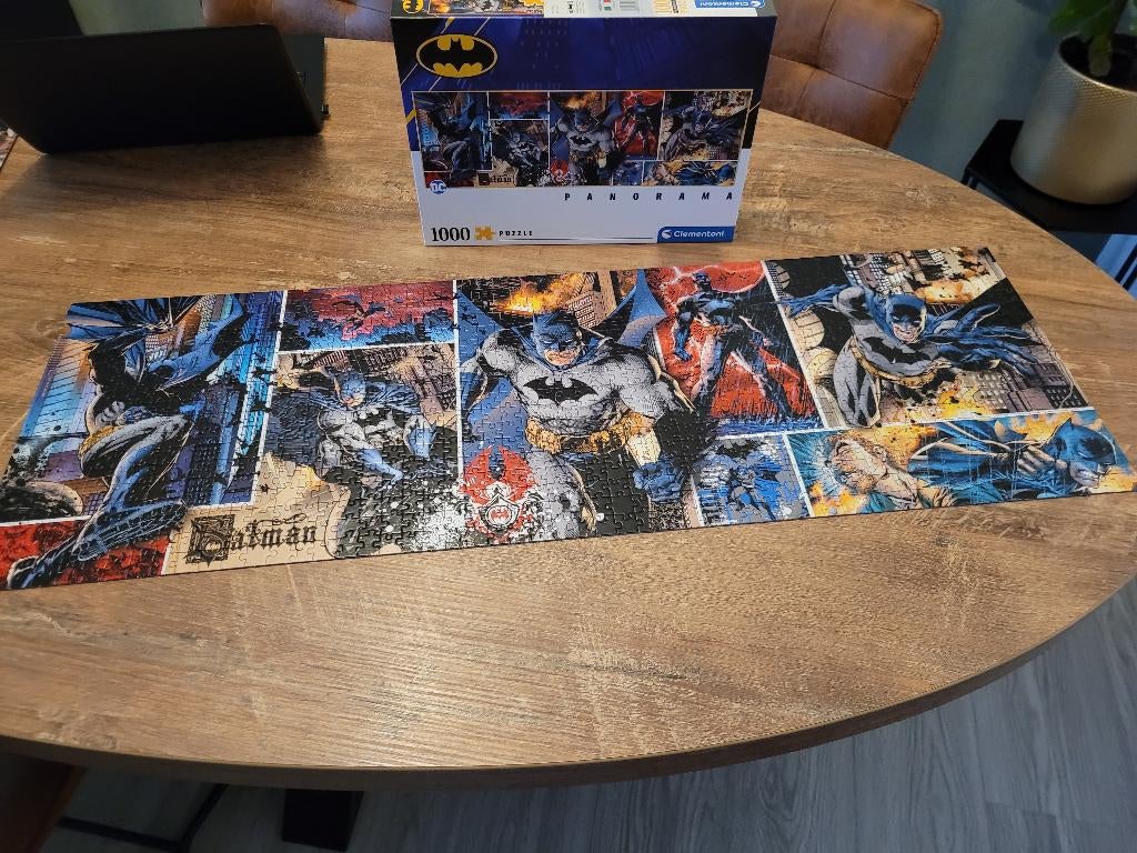 BATMAN PANORAMA puzzel van CLEMENTONI1000 stukjes kost 5,00, Ophalen, 500 t/m 1500 stukjes, Zo goed als nieuw, Legpuzzel