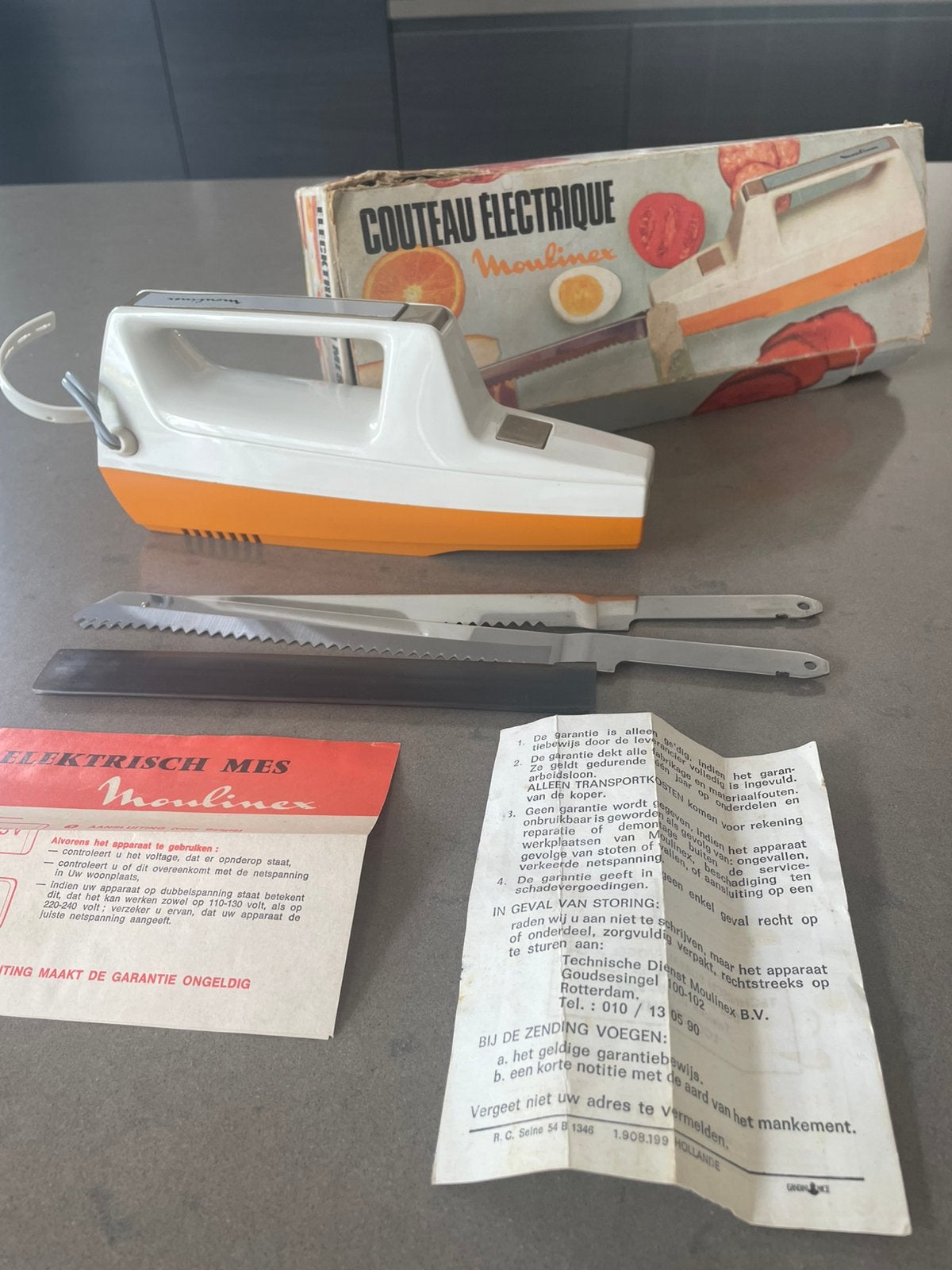 Jaren 70 Moulinex elektrisch mes, Ophalen of Verzenden, Huis en Inrichting