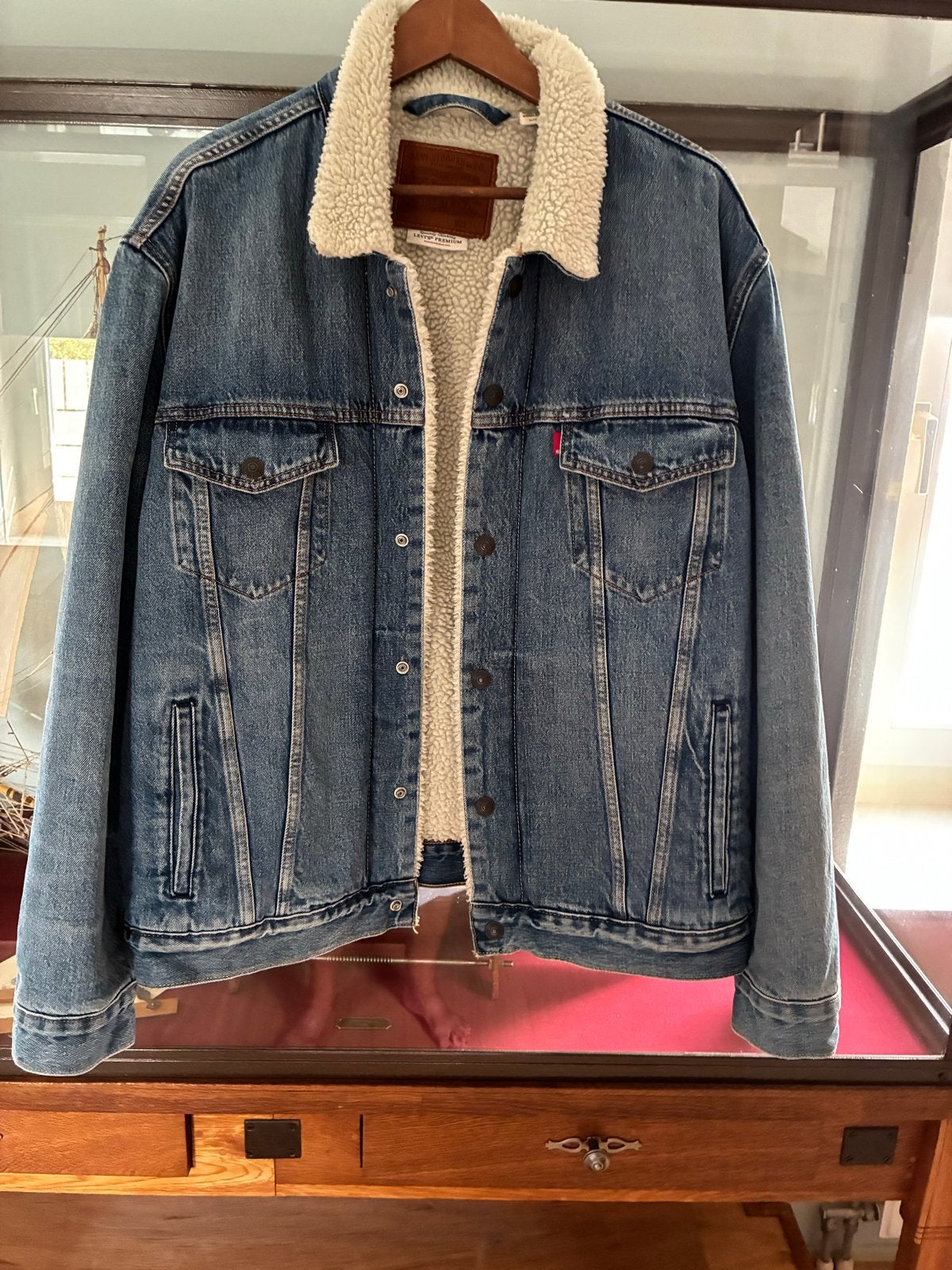 Levi's Sherpa Trucker Jacket - Maat XL, Kleding | Heren, Ophalen of Verzenden, Zo goed als nieuw, Maat 56/58 (XL), Blauw