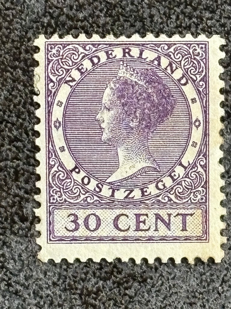 1934 NVPH 194B Wilhelmina Veth met WM 30 ct lila Ongebruikt, Ophalen of Verzenden, T/m 1940