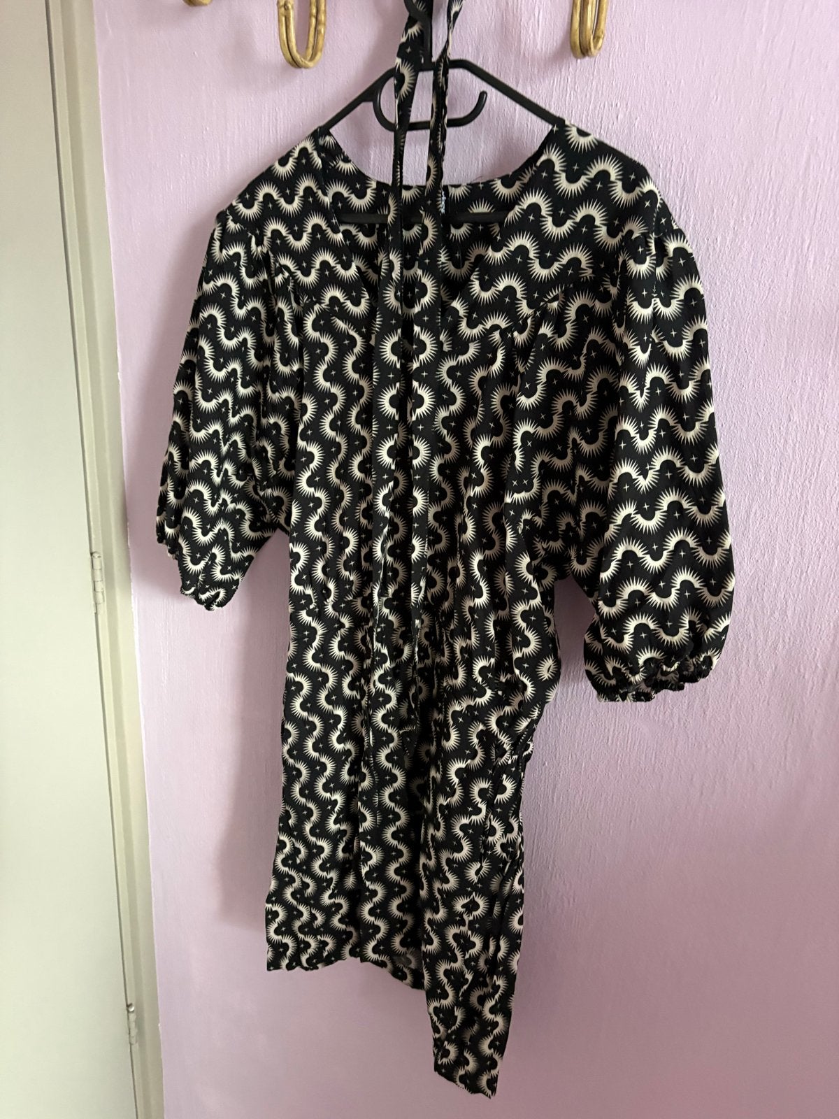 Eksept Jurk Maat L - Zwart/Wit Patroon, Kleding | Dames, Jurken, Ophalen of Verzenden, Gedragen, Maat 42/44 (L), Zwart