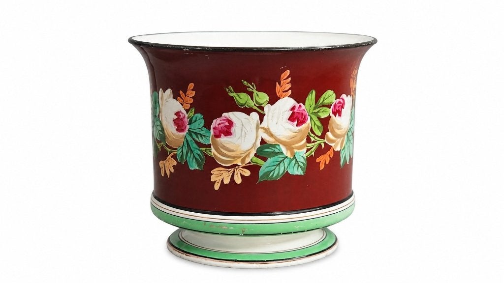 2e Antieke bloempot Petrus Regout, Ophalen of Verzenden