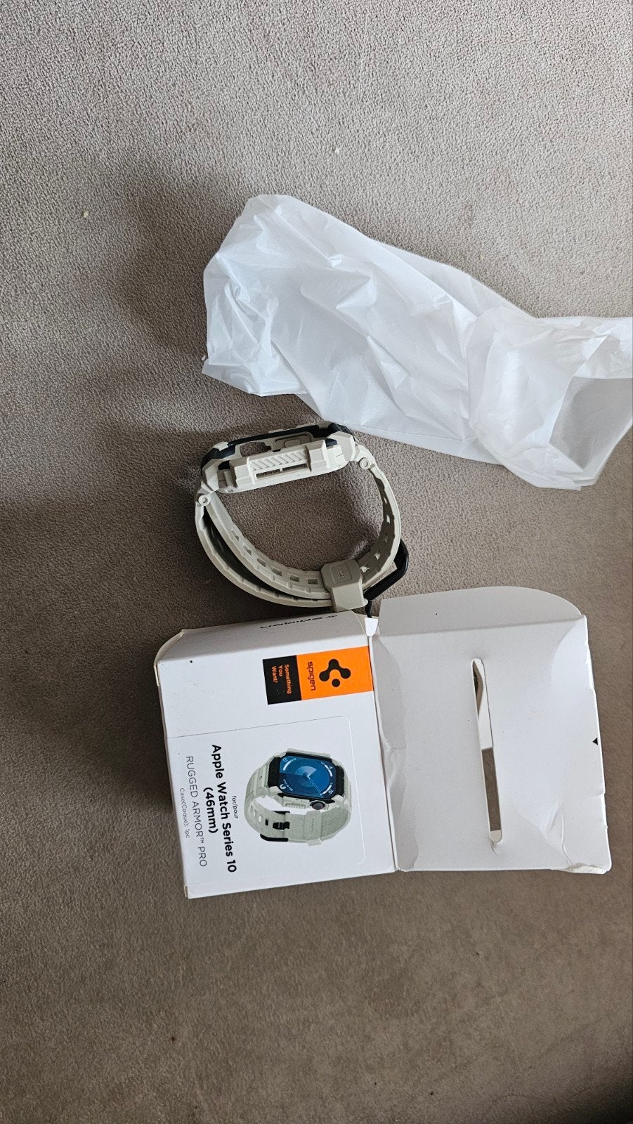 Spigen Rugged Armor Pro Apple Watch Series 10 46mm – Nieuw, Ophalen of Verzenden, Nieuw, Zwart, IOS