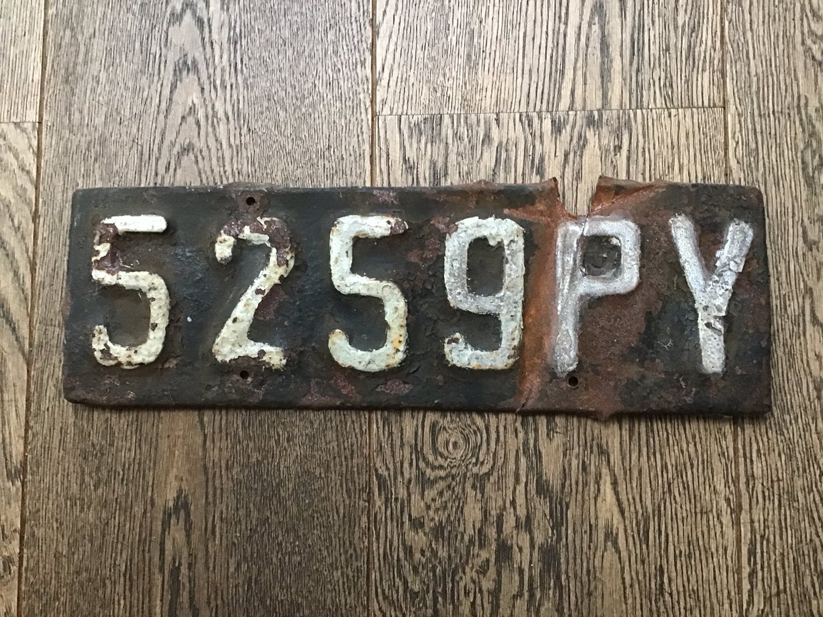 Kentekenplaat nummerplaat Polen 1950, Ophalen of Verzenden, Gebruikt, Auto's