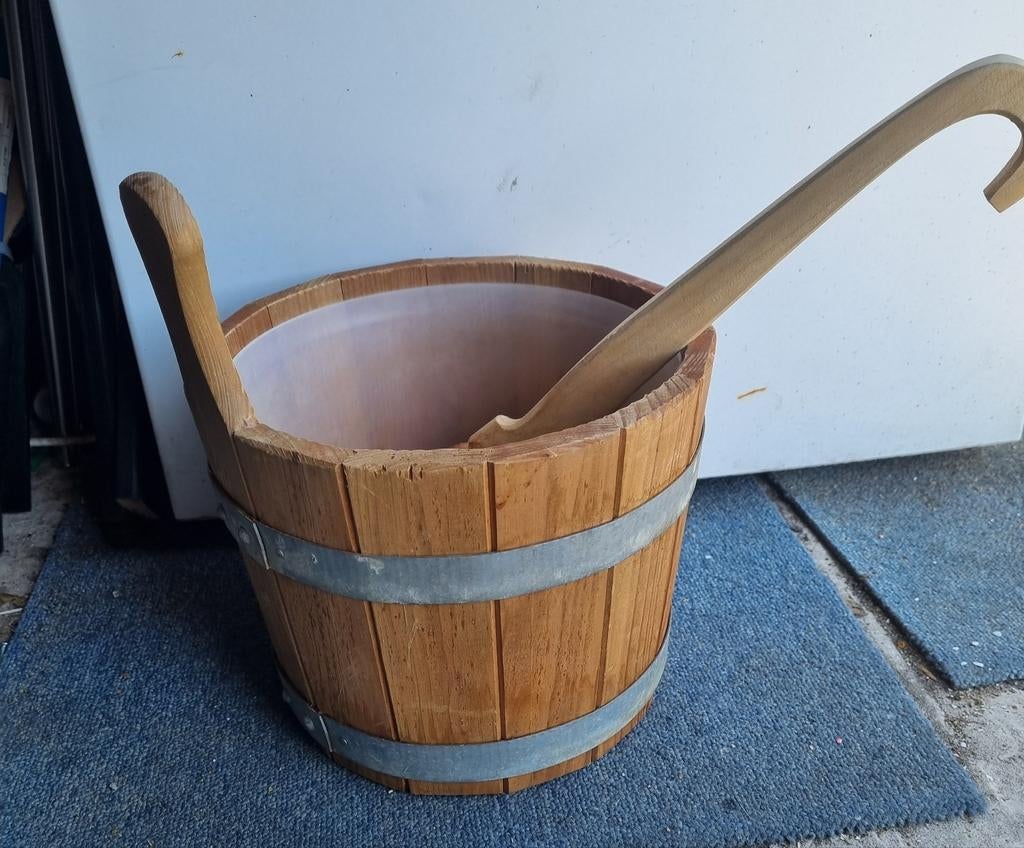 Sauna emmer met lepel, Ophalen of Verzenden, Gebruikt