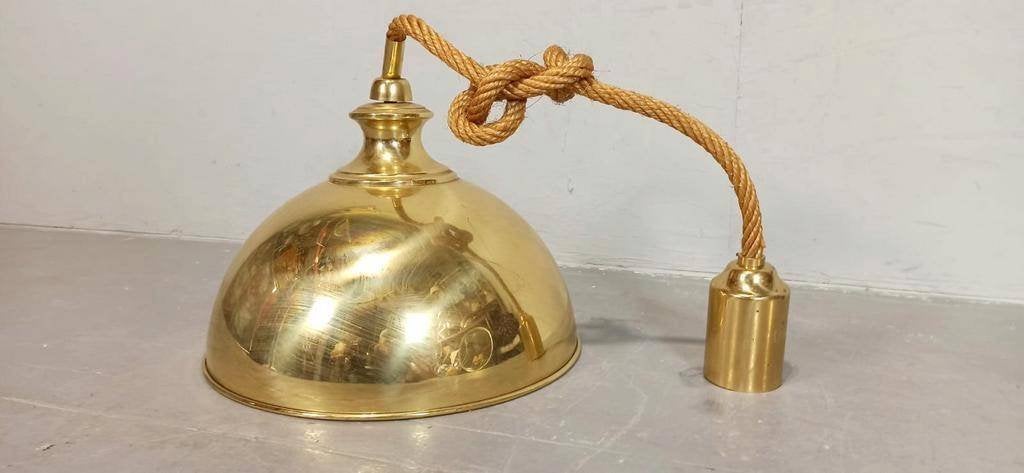 Vintage gouden hanglamp, Ophalen, Tweedehands, Tweedehands, Tweedehands
