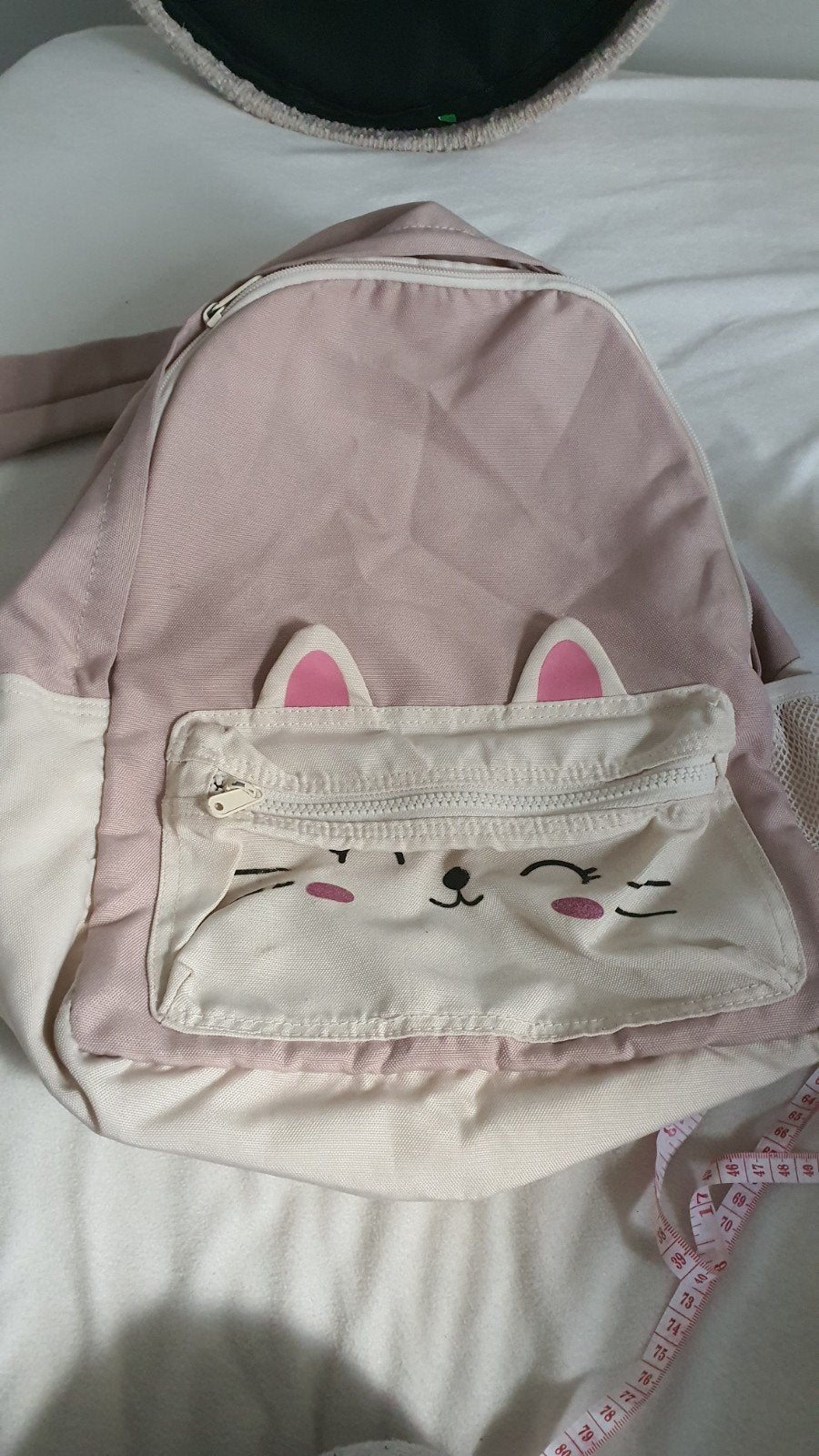 Roze kinderrugzak met kattengezichtje - H&M, Sieraden, Tassen en Uiterlijk, Overige merken, Gebruikt, 25 tot 40 cm, Ophalen of Verzenden