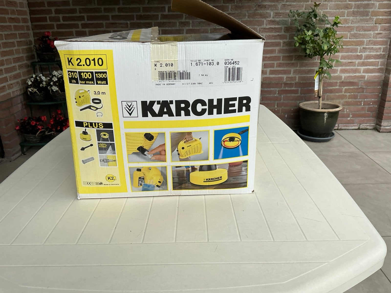Kärcher terrasreiniger, Ophalen, Zo goed als nieuw, Elektrisch