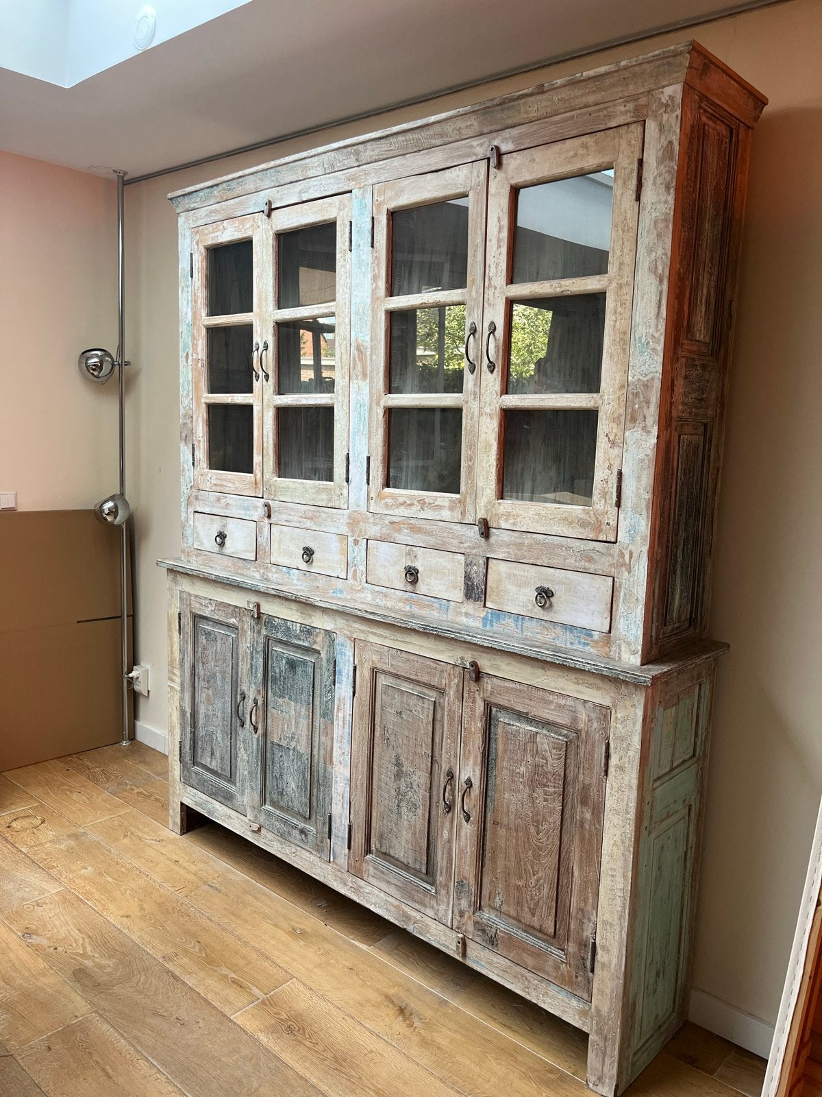 Unieke Vintage Kast | Landelijke Stijl | 223x188x40 cm, Antiek en Kunst, Ophalen