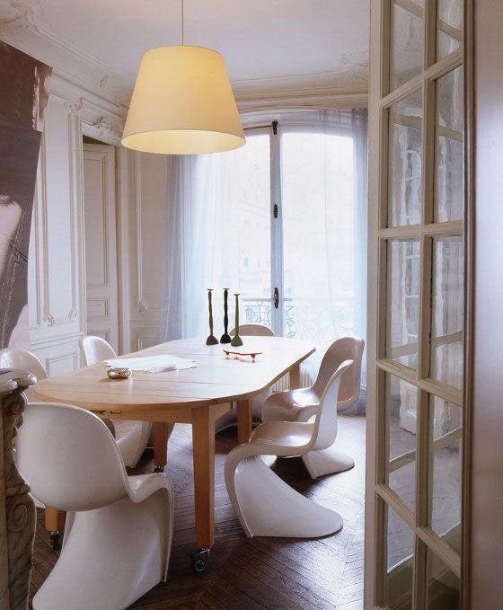 Vitra panton stoel wit, Huis en Inrichting, Ophalen, Kunststof, Gebruikt, Wit