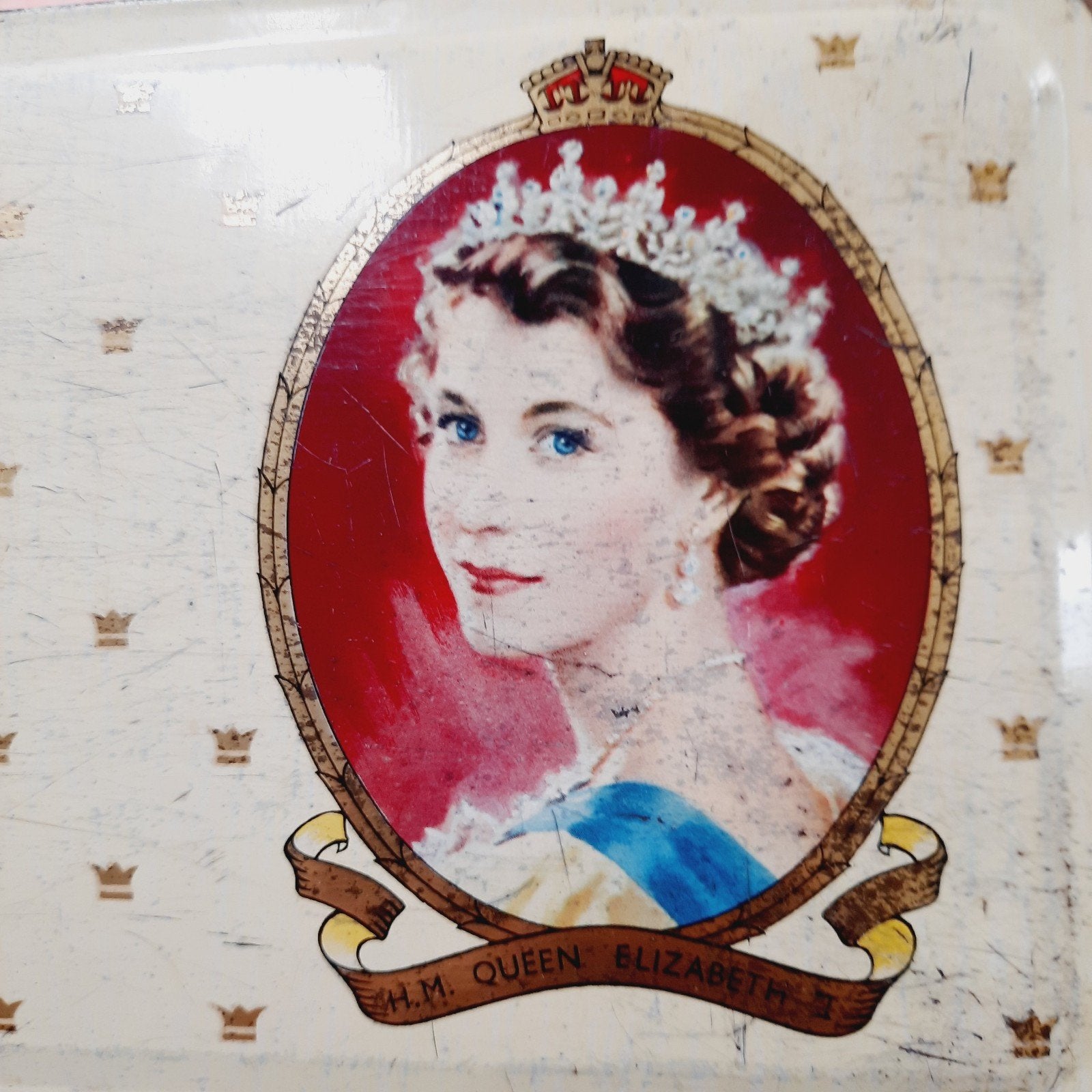 Vintage Blik Queen Elizabeth II Kroning 1953, Verzamelen, Blikken, Ophalen of Verzenden, Gebruikt, Overige, Overige merken