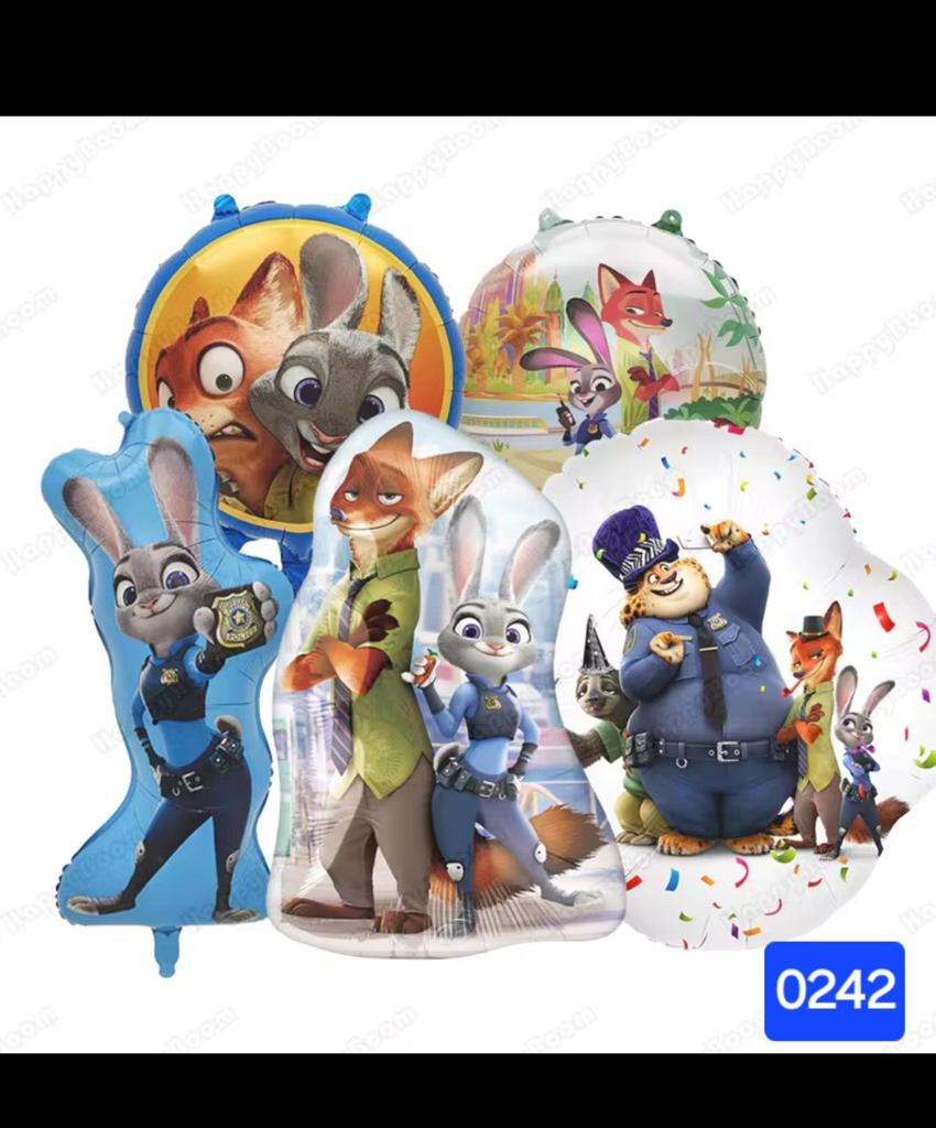 Zootropolis/Zootopia Folie Ballonnen Set - Feestdecor, Ophalen, Nieuw, Versiering, Film of Tv