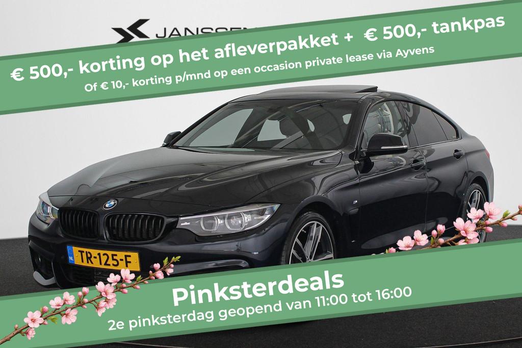 BMW 4-serie Gran Coupé 418i High Executive M-Sport Schuifda, Auto's, BMW, Automaat, Gebruikt, Zwart, Origineel Nederlands