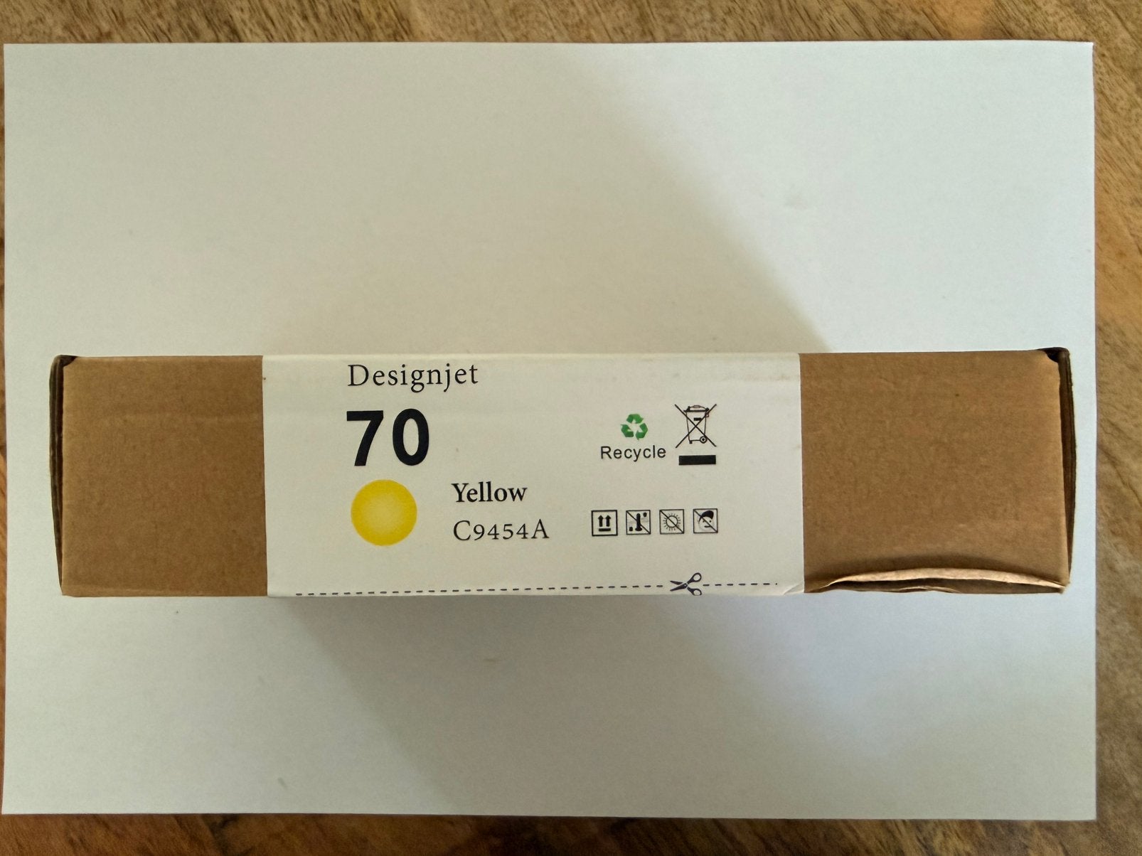 HP 70 inkt cartridge Yellow ( niet orgineel ), Computers en Software, Ophalen of Verzenden, Nieuw, Cartridge