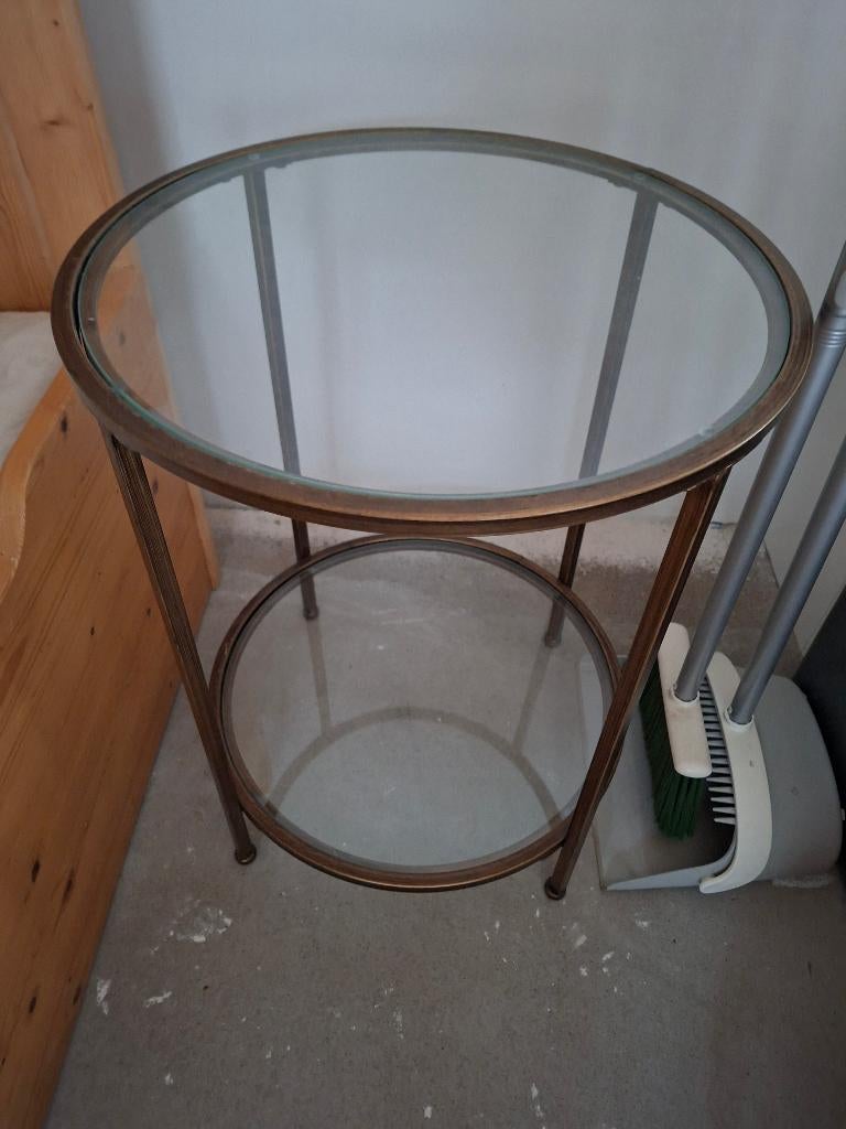 Bijzettafel, Huis en Inrichting, Tafels | Bijzettafels, Minder dan 55 cm, Metaal of Aluminium, Rond, Nieuw