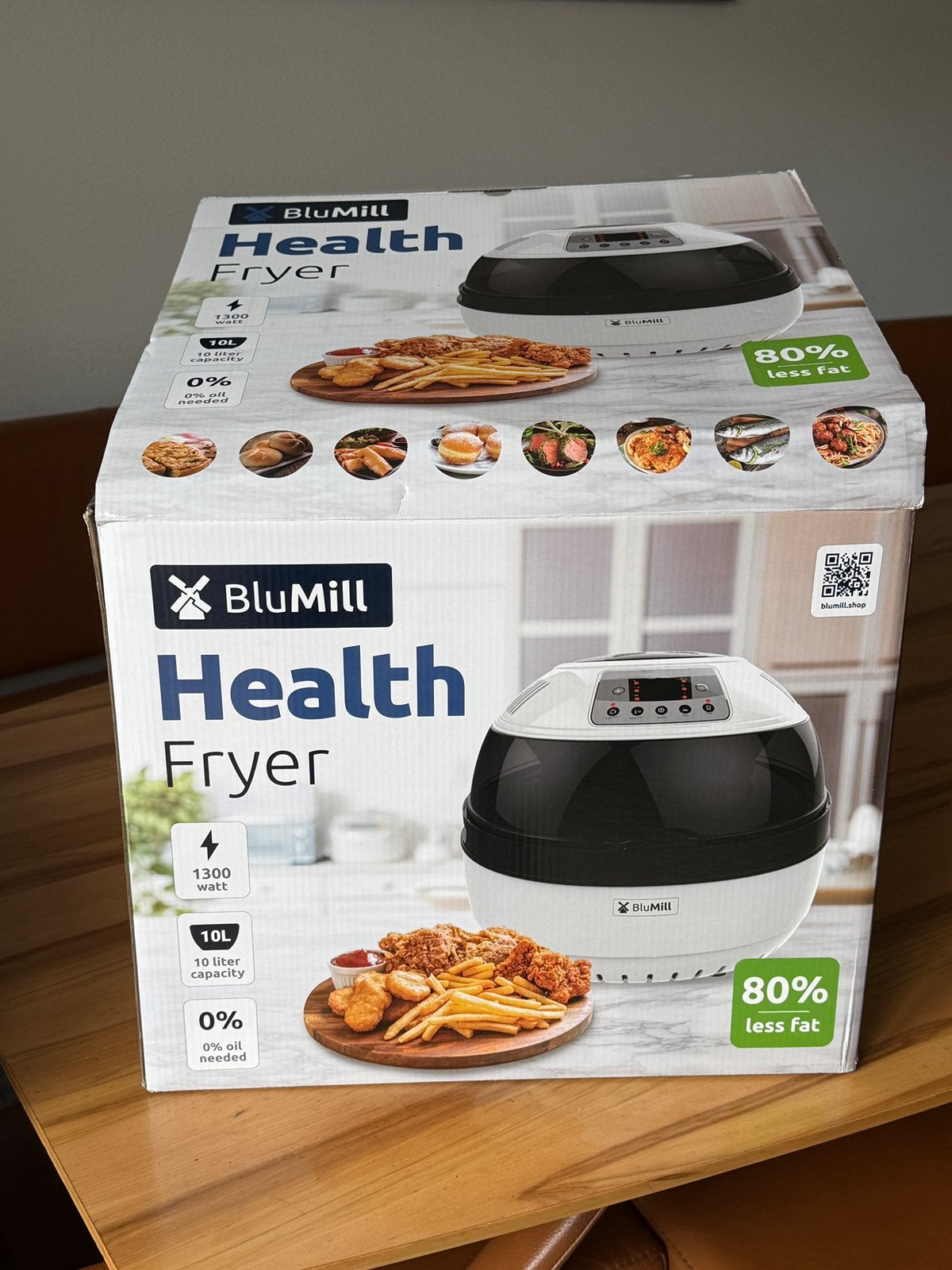 BluMill Health Fryer 10L - in doos, Ophalen of Verzenden, Nieuw, Airfryer, 1500 gram of meer