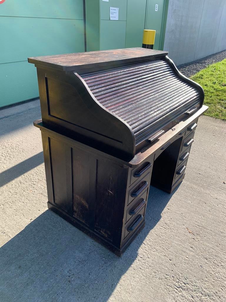 Antiek cilinderbureau met roldeur - Trade Mark Luralda., Ophalen