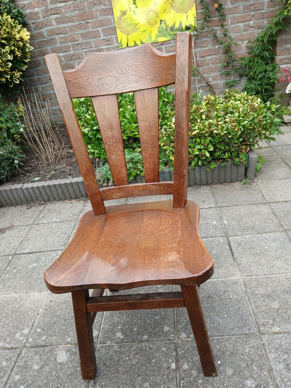 4 eetkamerstoelen, Ophalen, Gebruikt, Bruin, Vier