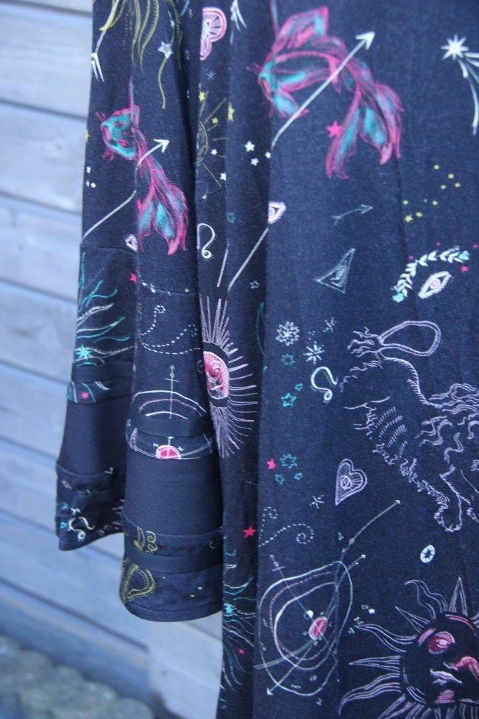 Jurk zwart/ kleur Open End mt Xl Vaste prijs, Zwart, Ophalen of Verzenden, Zo goed als nieuw, Maat 46/48 (XL) of groter