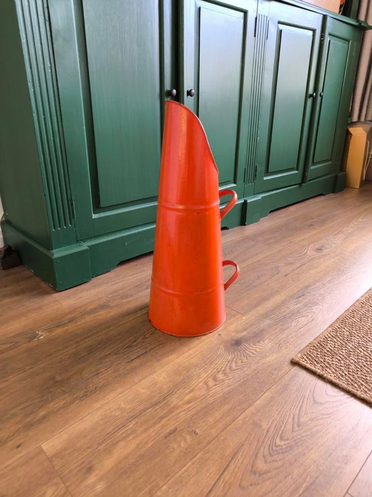 Oranje vintage kolenkit / paraplubak, Huis en Inrichting, Woonaccessoires | Overige, Ophalen