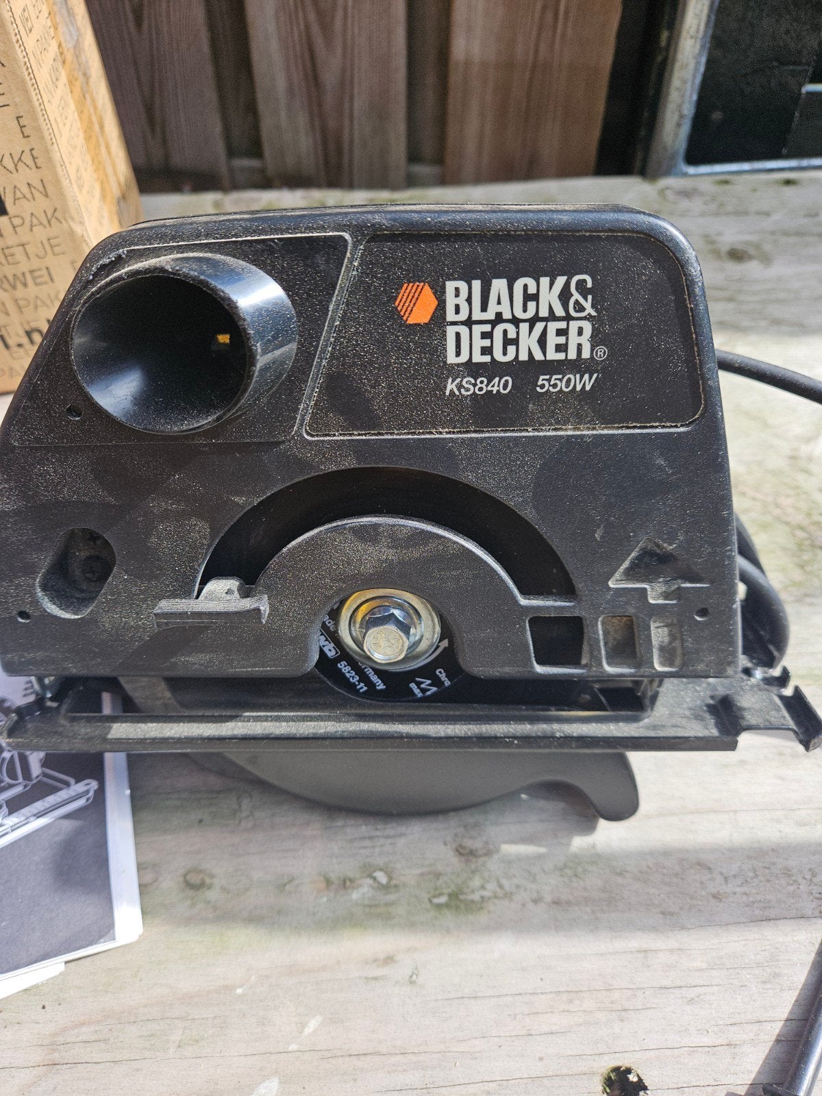 Black & Decker KS840 Cirkelzaag 550W, Minder dan 30 mm, Gebruikt, Cirkelzaag, Ophalen of Verzenden