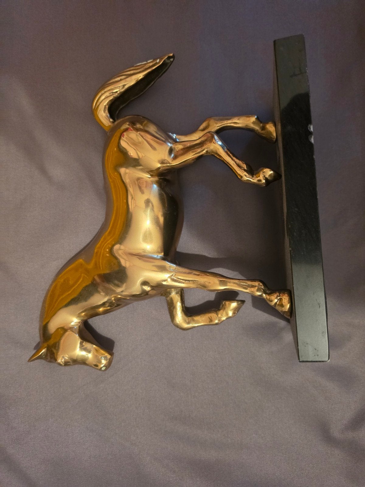 Vintage Messing Paard Boekensteun - Decoratief en Stevig, Ophalen of Verzenden