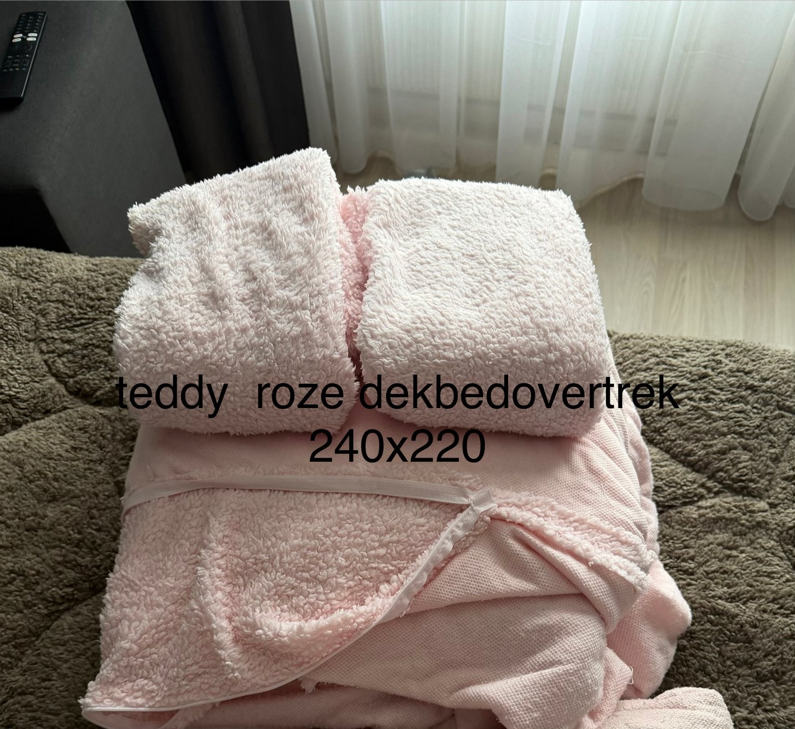 Teddy/warme dekbedovertrekken, Ophalen, Eenpersoons, Wit, Deken of Dekbed