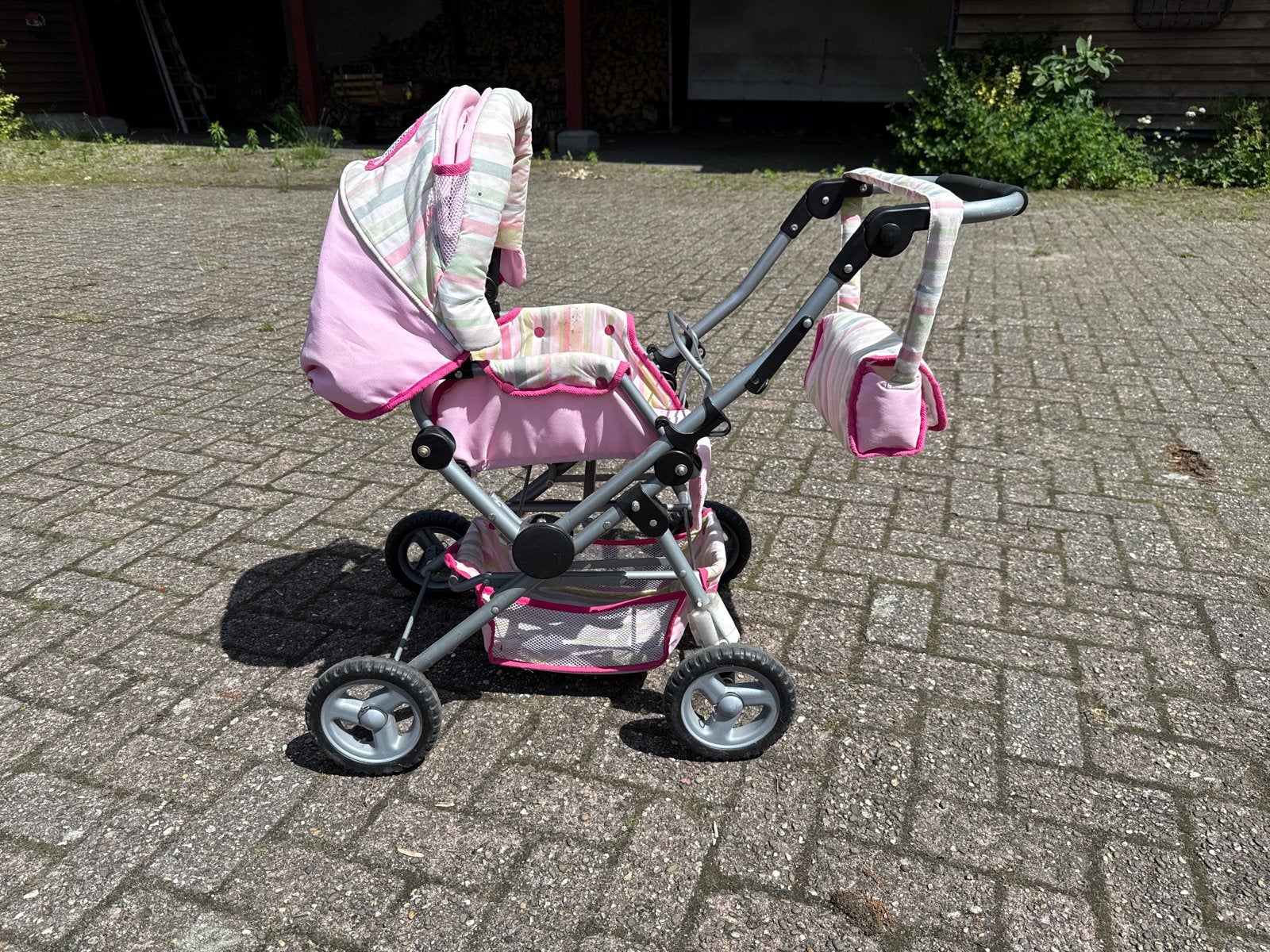 Roze poppenwagen / poppen wandelwagen, Ophalen, Gebruikt, Babypop