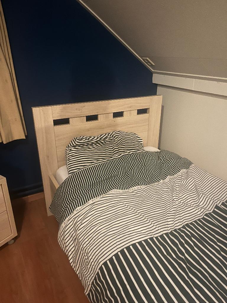Bed, Ophalen, Gebruikt, Eenpersoons, Hout