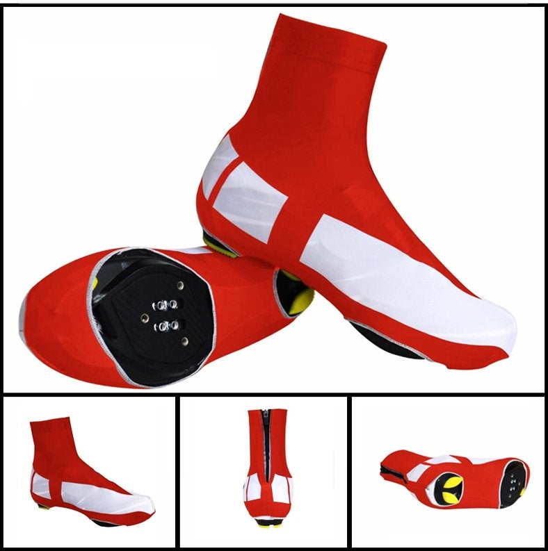 Fietsoverschoenen M 39 40 rood wit racefiets overschoenen, Ophalen of Verzenden, Nieuw, Kleding