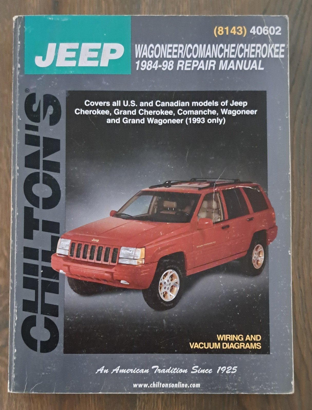 Chilton's Jeep wagoneer/comanche/cherokee manual, Ophalen of Verzenden, Gelezen
