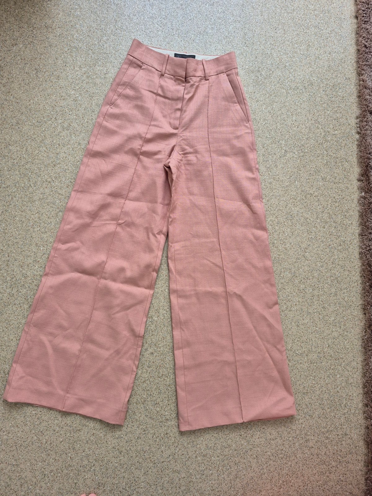 Roze wijde broek van Zara. Maat xs, Zara, Ophalen of Verzenden, Zo goed als nieuw, Roze