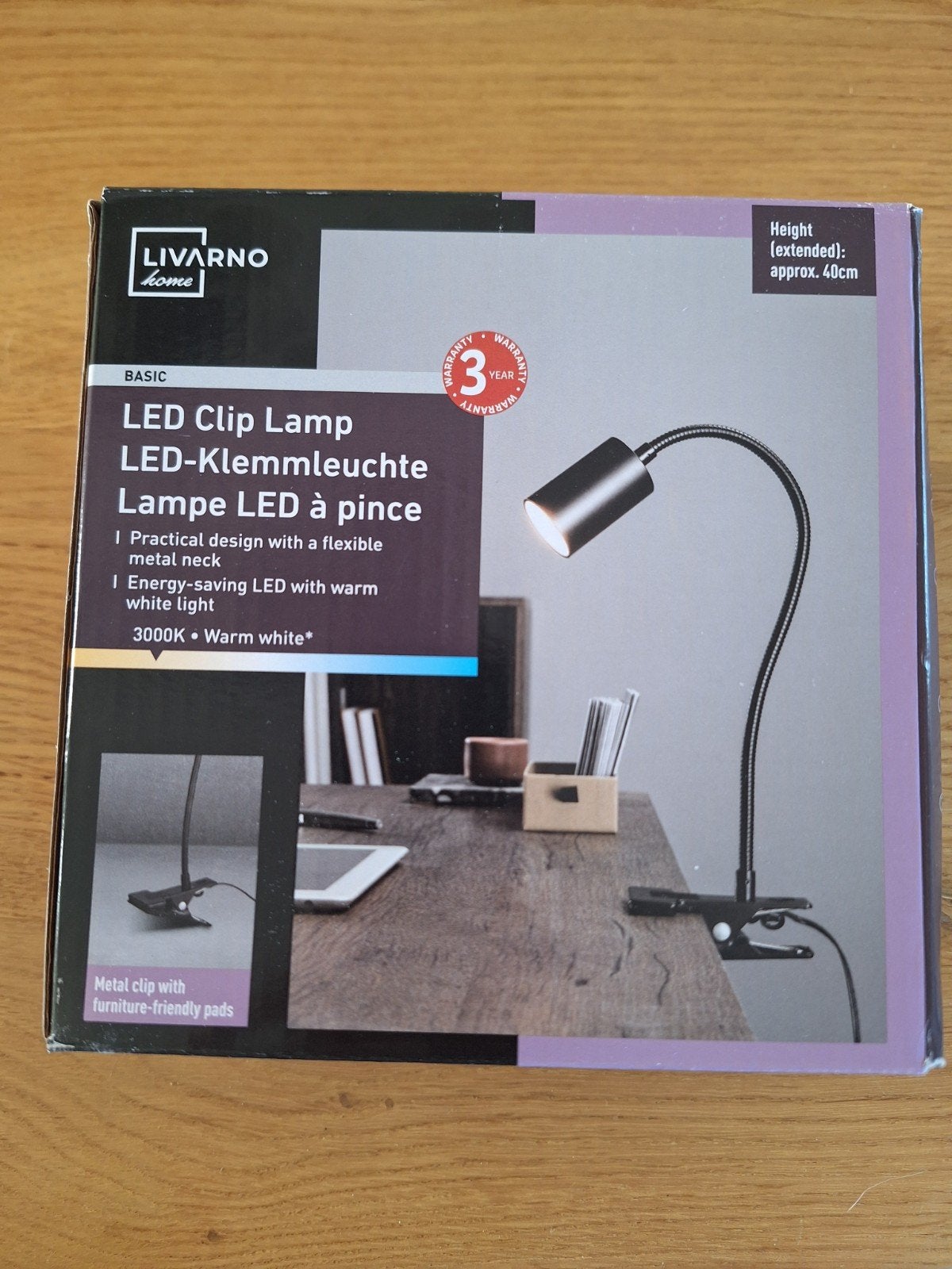 LIVARNO home LED Klemlamp - Flexibel & Energiezuinig, Ophalen of Verzenden, Nieuw, Zwart