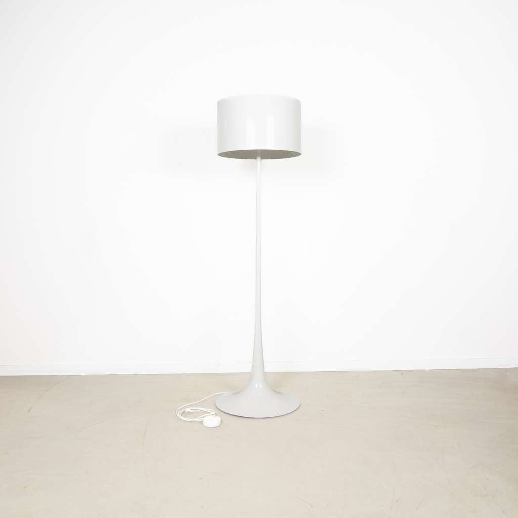 1x Flos Spun Staande Lamp Wit Aluminium