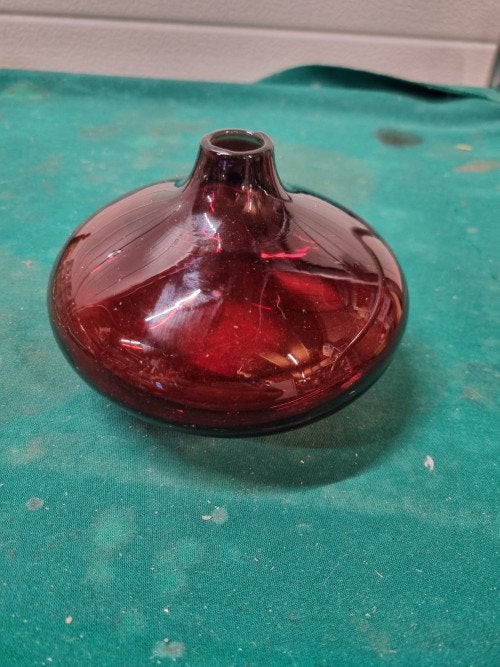 vaas rood salong ikea vintage, Ophalen of Verzenden