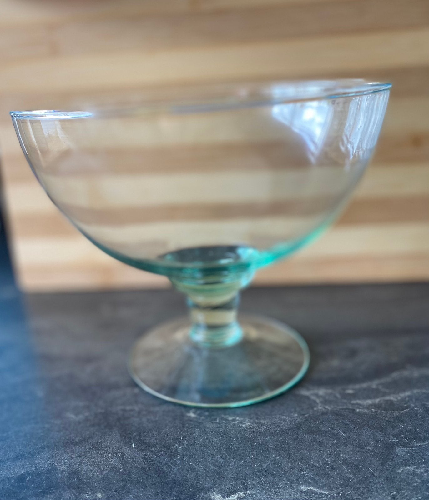 Mooie glazen schaal of vaas voor de fruit of decoratie, Schaal, Ophalen of Verzenden, Ovaal, Glas