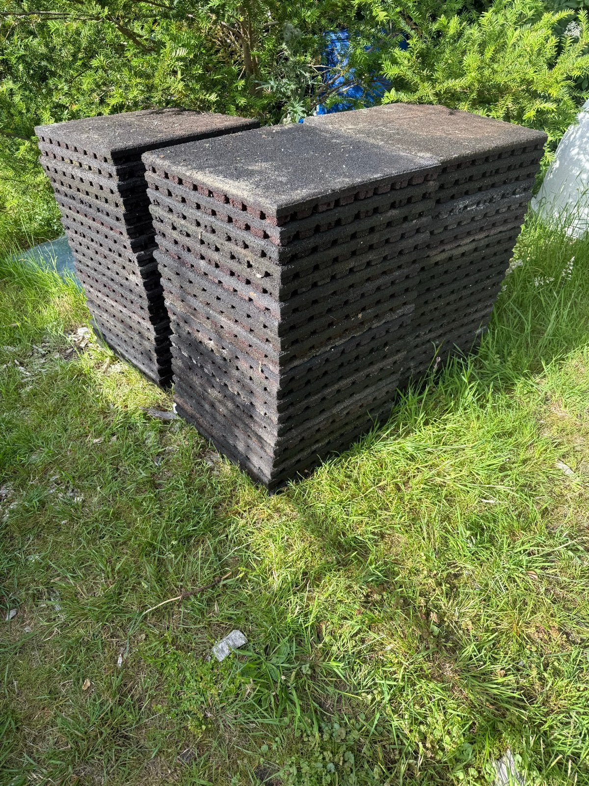 50x50x3,5 rubber tegels - 10 stuks, Ophalen, Gebruikt, Overige typen, Rubber