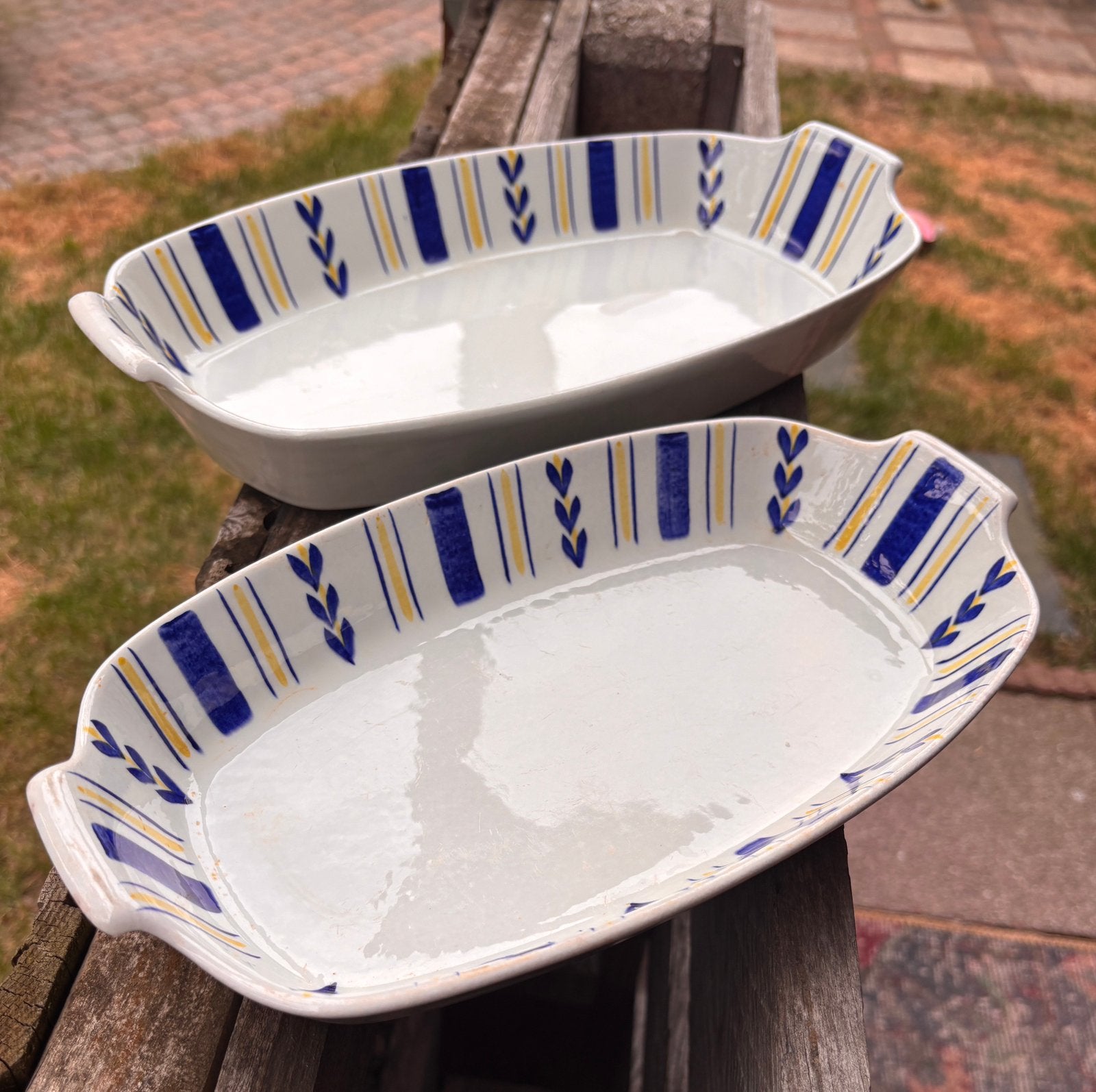 2 Vintage ovenschalen Cielo, Royal Sphinx Maastricht, Gebruikt, Overige merken, Vintage, Ophalen of Verzenden